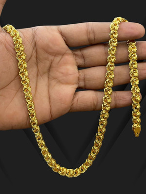 RKB SALES 1gm gold plated High Quality Indian Polished chain “20” Inch for men Gold-plated Plated Alloy Chain