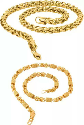 Sipradh JAYPURI & GATH SPING 2COMBO Cubic Zirconia Gold-plated Plated Alloy Chain