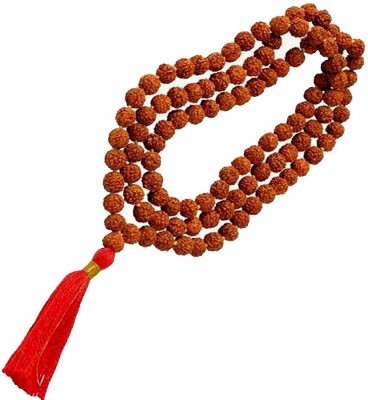 NAKSHATRA JUNCTION Original Nepali Rudraksha Mala (6-7 mm) Rosary mala 108+1 Beads Mediation Beads Wood Chain