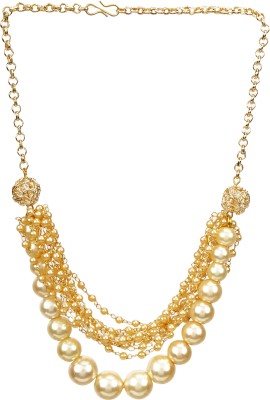 Beabhika Pearl Choker Necklace Pearl Alloy Necklace Set