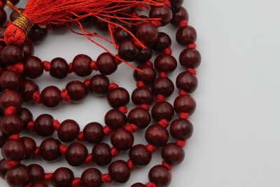 Shubh Mart Red Sandalwood mala / Natural Sandlwood Rosary /Lal Sandalwood mala Original Wood Chain