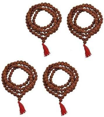 AKNaturals Fashion Rudraksha Jaap Mala for All Mantra s (108+1 Beads)Pack of 4pcs. Wood Necklace