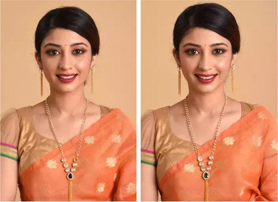 JewelShadi Alloy Gold-plated Black, Green Jewellery Set(Pack of 2)