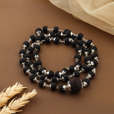 Divine rudras Silver Plated Wood Necklace