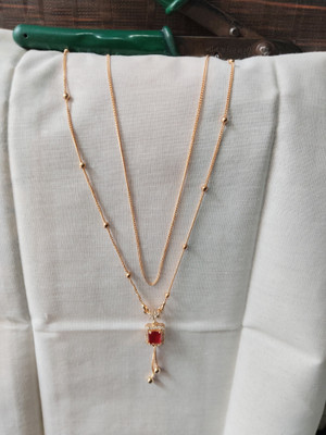 Maruti Creator Crystal Gold-plated Plated Stainless Steel Chain