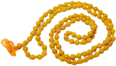 DIVINE SOUVENIRS Haldi Mala(Turmeric mala)108+1 Energized Beads Wood Chain