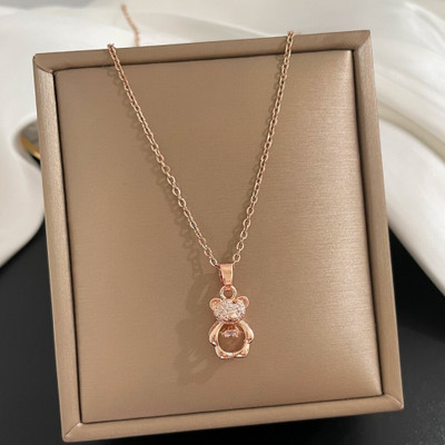 Winnifred Rose Gold Nacklece Crystal Gold-plated Plated Brass Necklace