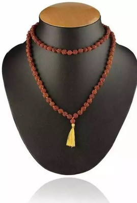 Gouri Poshak Rudraksh Jap Mala, Wood Brown Rudraksha Jaap Mala Wood Chain