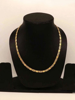 Trendy Gold 1 gram Stylish Golden Neck woman and men Gold-plated Plated Brass, Alloy Chain