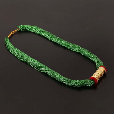 Shubh Nakshatra [A25] Green Myli tilhari 28inch 24line Beads Alloy Layered