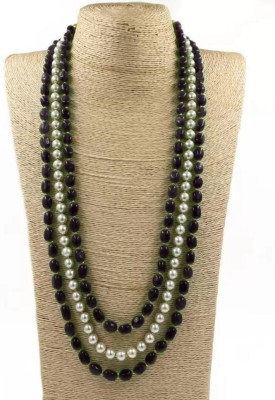 Aamrapali Silver Gems Beads Gold-plated Plated Stone Necklace