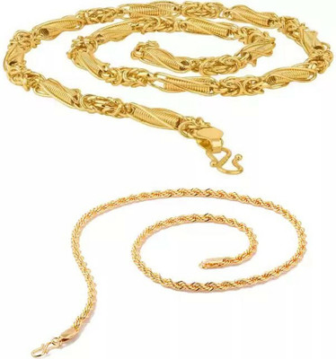 Aviate Cubic Zirconia Gold-plated Plated Alloy Chain Set