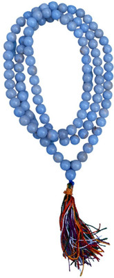 Maitri Export Angelite Japa Mala Crystal Stone Necklace