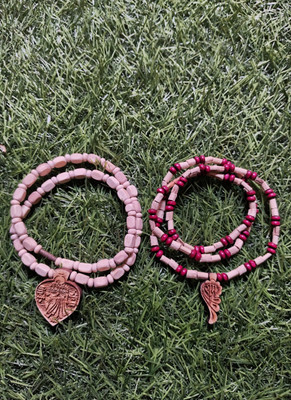 SHIVA Radha krishna & Ram tulsi kanthi mala Wood Necklase Beads Wood Chain Set
