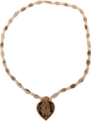 Dev Samagri Shri Radha Krishna Jugal with Name Tulsi kanthi mala Wood Chain