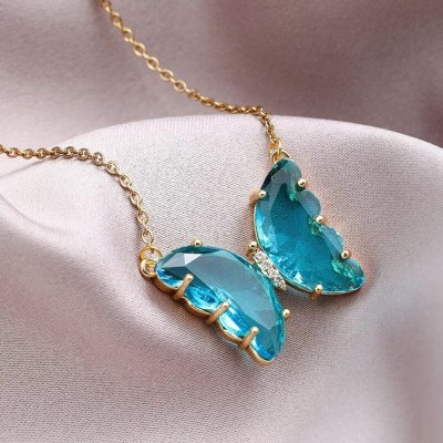 AVR JEWELS Crystal Gold-plated Plated Alloy Necklace