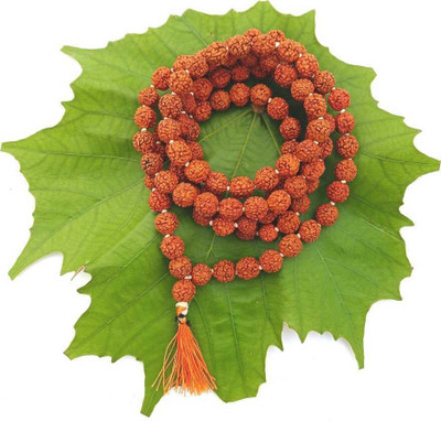 RAMANSH POOJAN SAMAGRI KENDERA Original 5 Mukhi Rudraksha Natur Wood Chain