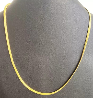 RV jewels Gold plated Heavy Weight Brass Chain 21 inch For Boys/Men Brass Chain
