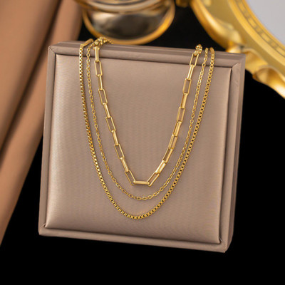 MYKI Gold-plated Plated Stainless Steel Necklace