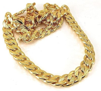 CM FASHIONS One Gram Gold Plated Traditional Trendy Stylish Neck Chain for Mens And Boys. Gold-plated Plated Brass Chain