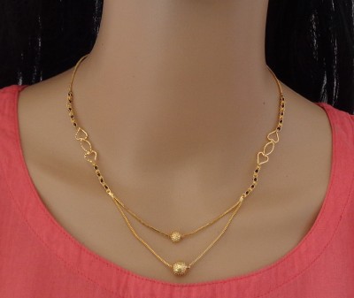 Dency Designer and Stylish Brass Gold Plated Mangalsutra For Women Brass Mangalsutra