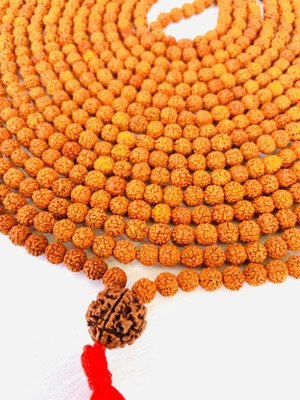 Rudraksham 1008 Rudraksha Mala with 1 Nepali Sumero Bead | Handmade Japa Mala by Rudraksham Rudraksha Chain