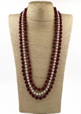 catalyst venture 92 MAROON N GOLDEN Mother of Pearl Gold-plated Plated Mother of Pearl Necklace