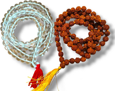 RJ BHASKAR Beads Crystal, Rudraksha Chain