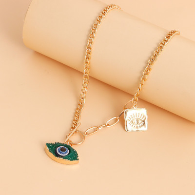 DESTINY JEWEL'S Gold Plated Fashion Turkish Demon Evil Eye Charm Necklace For Women & Girls Gold-plated Plated Alloy Necklace