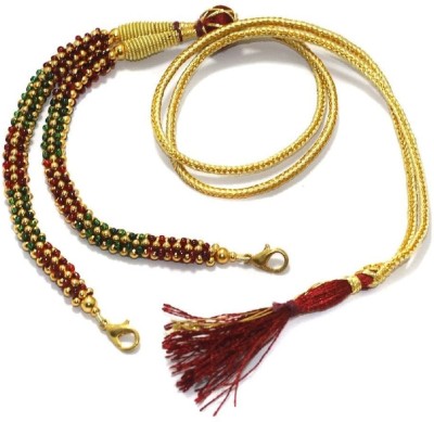 bhumi creation Metal and Glass Beaded Adjustable Pendants Dori For Silk Thread Brass Chain