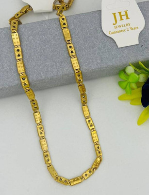 Rasantovi 1 gram High Quality Indian Polished “20” Inches Gold Chain for Men and boy Gold-plated Plated Alloy Chain