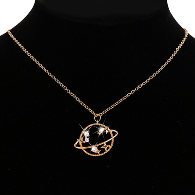 Vembley Special Single Layered Studded Star Earth Pendant Necklace For Girls Gold-plated Plated Alloy Necklace