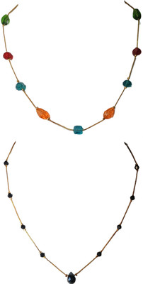 RDH Jewellery Sparkling Beads Gold-plated Plated Stainless Steel Chain