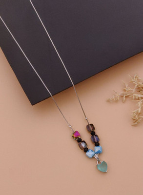 RAXOR Elegant Two-Tone Crystal Gold-plated Plated Alloy Necklace