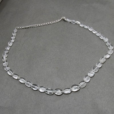 Silver Aura Creations Beautiful Natural Crystal Quartz Gemstone Bracelet Quartz Sterling Silver Necklace