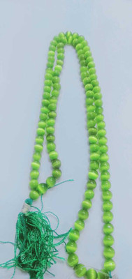 Vedha's Natural Selenite Stone Prayer Mala -8 MM 108+1 Beads Jaap Mala With Certificate Stone Chain