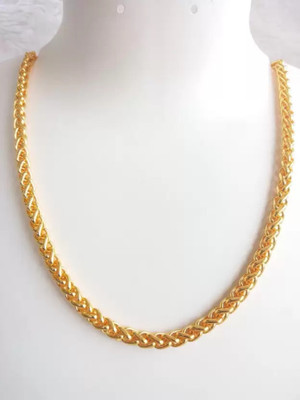 TULMISHA 1 gram High Quality Indian Polished “20” Inches Gold Chain for Men and boy Gold-plated Plated Copper Chain