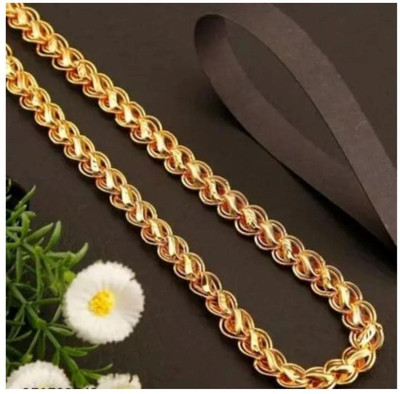 Pitaamaa One Gram Gold Plated Chain (20 INCH)Wate/Sweet Proof RTJ-142 Gold-plated Plated Brass Chain