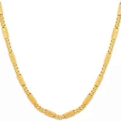 GAFUT 1 gram High Quality Indian Polished “20” Inches Gold Chain for Men and boy Alloy Chain