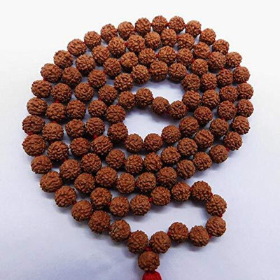 Gouri Poshak Rudraksh Jap Mala, Wood Brown Rudraksha Jaap Mala Wood Chain