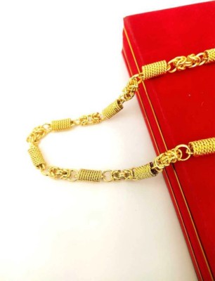 Happy Jewellery Golden Mens Chain Jewellery Gold Plated Spring Design Handmade Gold-plated Gold-plated Plated Alloy Chain