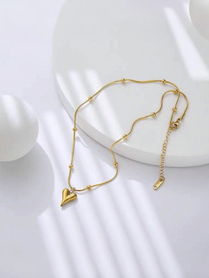 Sparqle Anti Tarnish Love Pendant For Women Waterproof Gold-plated Plated Stainless Steel Necklace