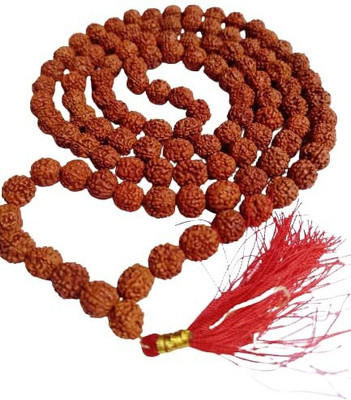 SMTVEDA Rudraksha Mala for Men Original 108 Beads | Rudraksha Mala for Women Wood Chain