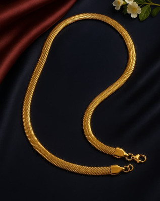 zhome Gold Plated Light Weight Daily Use Unisex Chain Gold-plated Plated Brass Chain