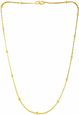PYR JEWELS 1 Gram Gold plated Chain For Boys and Man Gold-plated Plated Brass Chain Gold-plated Plated Brass Chain