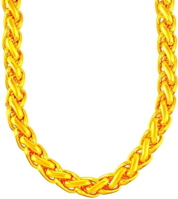 GIACOMO Imported Round Janjir Real Gold Look Beautiful Designer Chain 22 Inch Long Beads Gold-plated Plated Brass, Alloy Chain