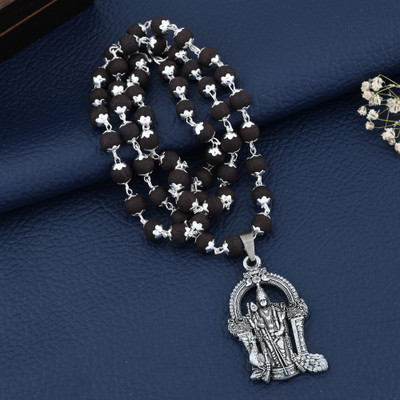 Divine rudras karunjali mala Sterling Silver Plated Brass Chain Set