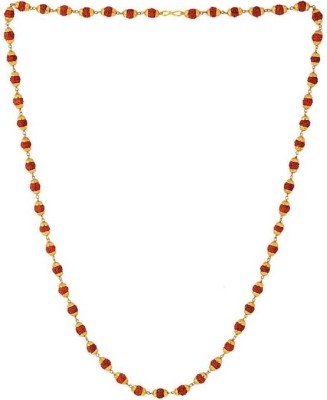 Kripalu store Rudraksha Mala 8MM (36 beads ) Gold-plated Plated Brass, Wood Necklace