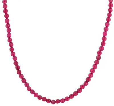 Ceylonmine01 Ruby Beads Mala High-quality Beads Mantra Japa mala 108+1 Beads for Men & Women Ruby Stone Chain
