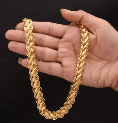 LABHUBAMON Neck chain for mens and chain for boy gold plated Gold-plated Plated Copper Chain